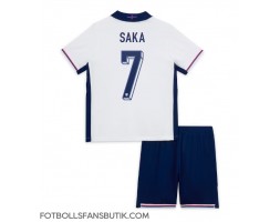 England Bukayo Saka #7 Replika Hemmatröja Barn EM 2024 Kortärmad (+ Korta byxor)